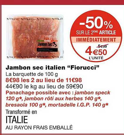 Jambon Sec Italien "fiorucci"
