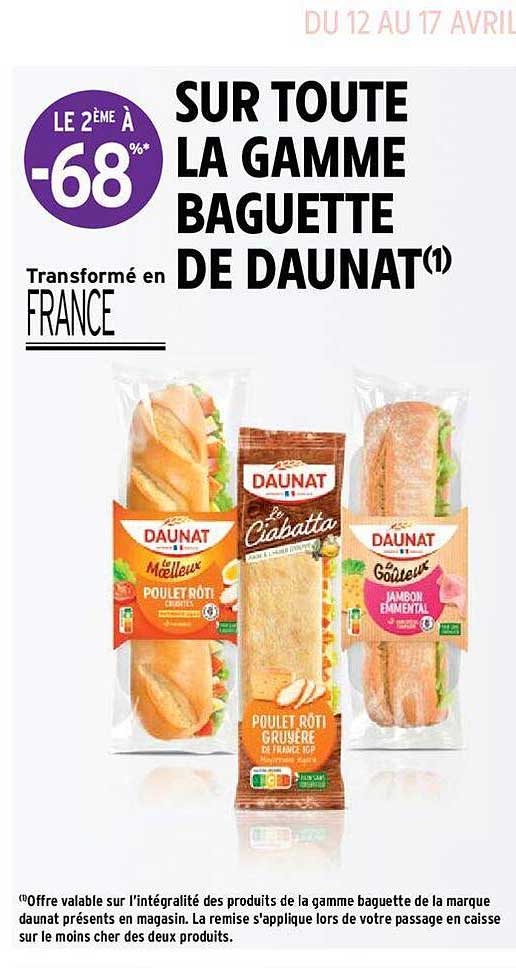 La Gamme Baguette De Daunat