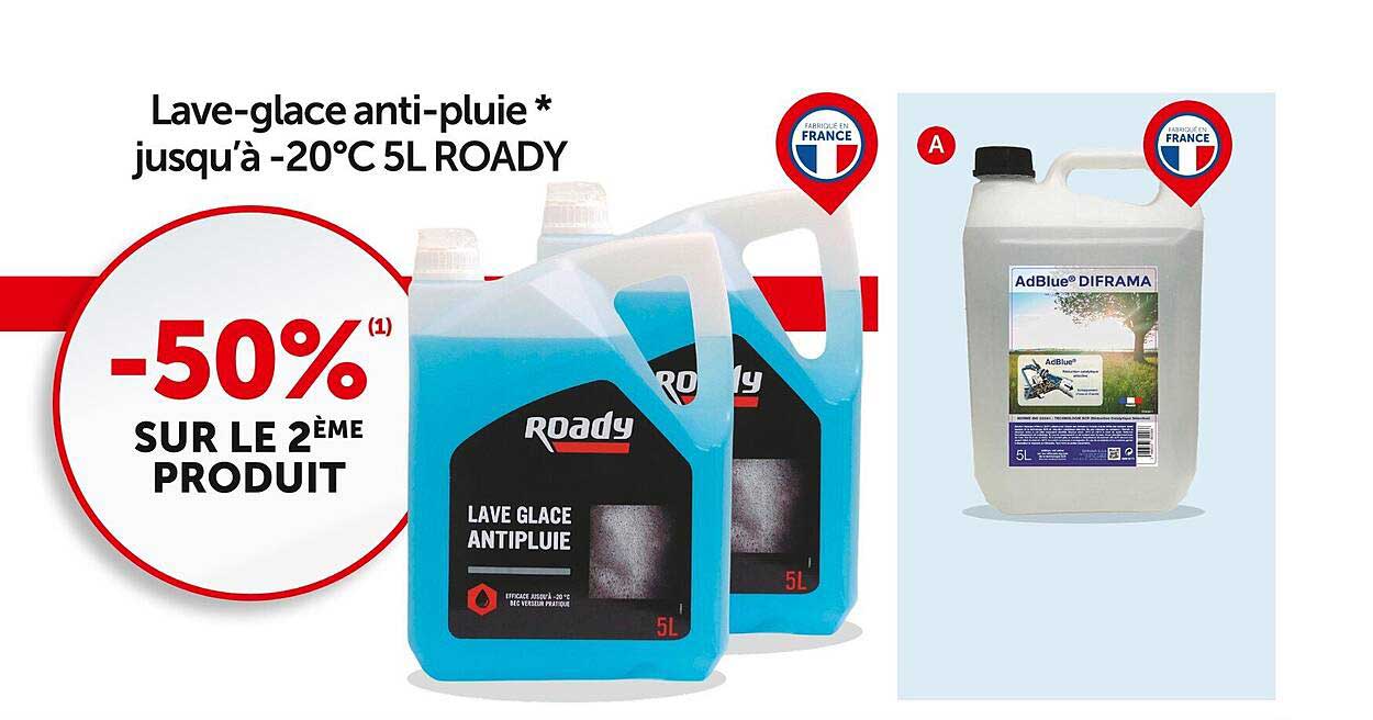 lave-glace anti-pluie jusqu'à -20° 5l roady