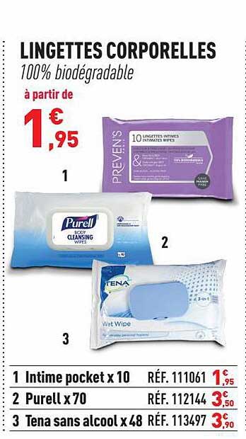 lingettes corporelles