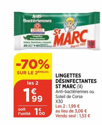 lingettes désinfectantes st marc