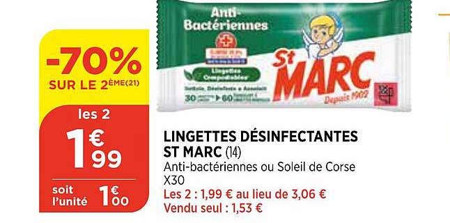 lingettes désinfectantes st marc