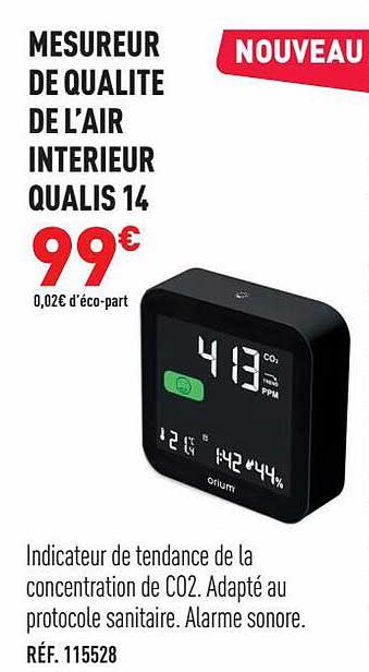mesureur de qualité de l'air intérieur qualis 14