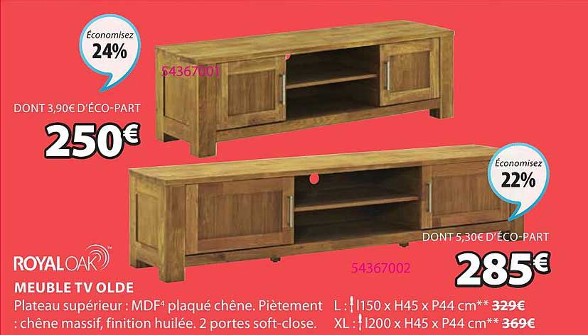 meuble tv olde royal oak