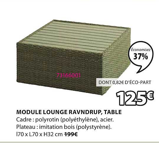 Module Lounge Ravndrup, Table