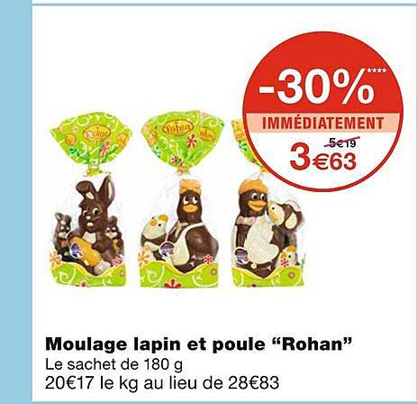 moulage lapin et poule "rohan"