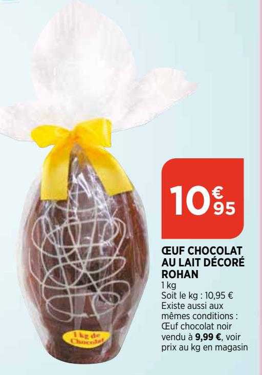 œuf chocolat au lait décoré rohan