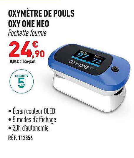 oxymètre de pouls oxy one neo