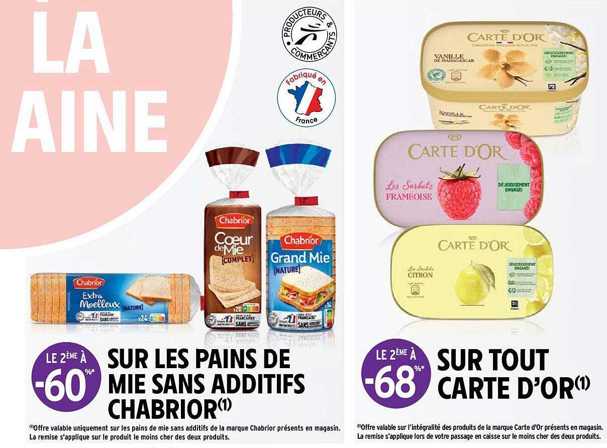 Pains De Mie Sans Additifs Charbrior, Carte D'or