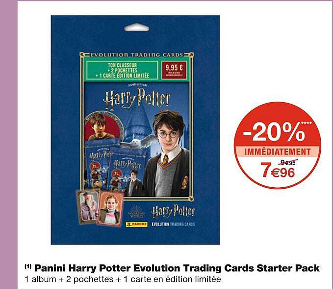 panini harry potter évolution trading cards starter pack