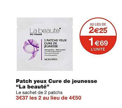 patch yeux cure de jeunesse "la beauté"
