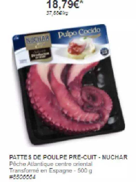 pattes de poulpe pré-cuit - nuchar