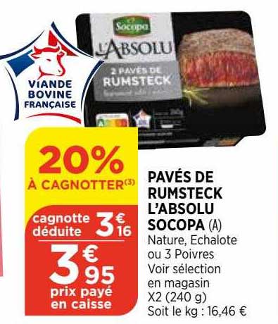 pavés de rumsteck l'absolu socopa