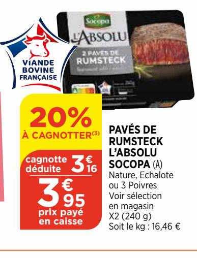 pavés de rumsteck l'absolu socopa