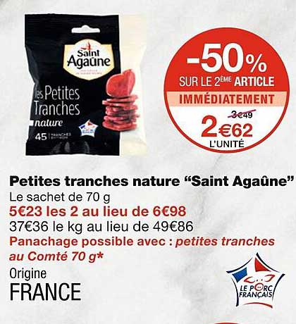 petites tranches nature "saint agaûne"