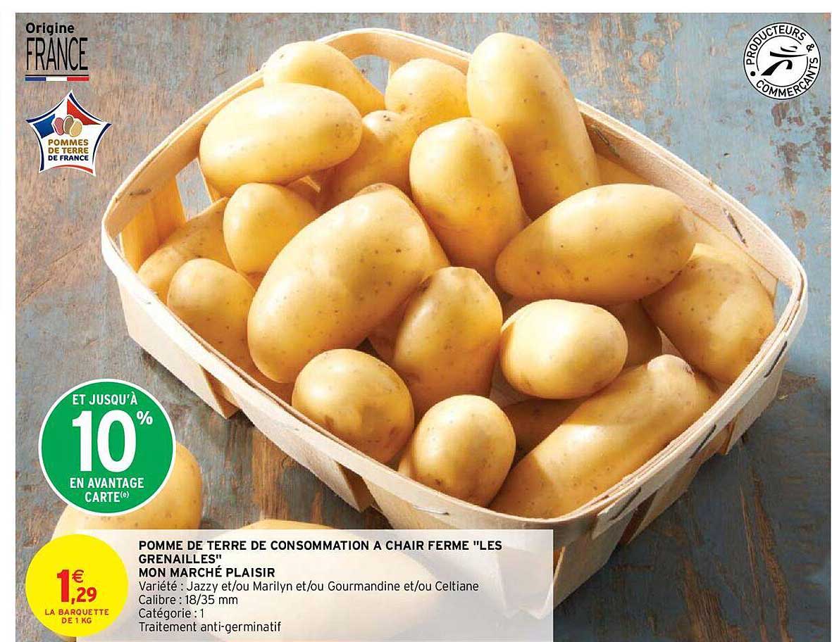 pomme de terre de consommation à chair ferme "les grenailles" mon marché plaisir