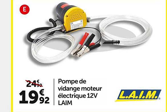 pompe de vidange moteur électrique 12v laim