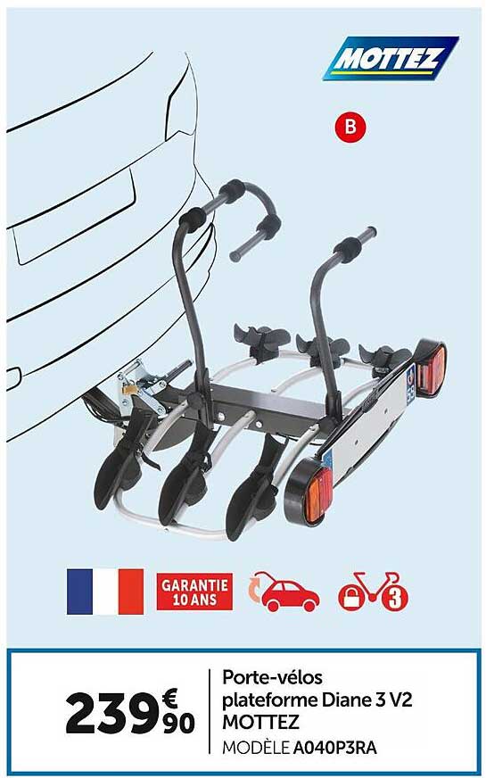 porte-vélo plateforme diane 3 v2 mottez