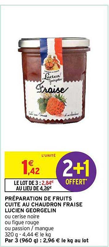 préparation de fruits cuite au chaudron fraise lucien georgelin