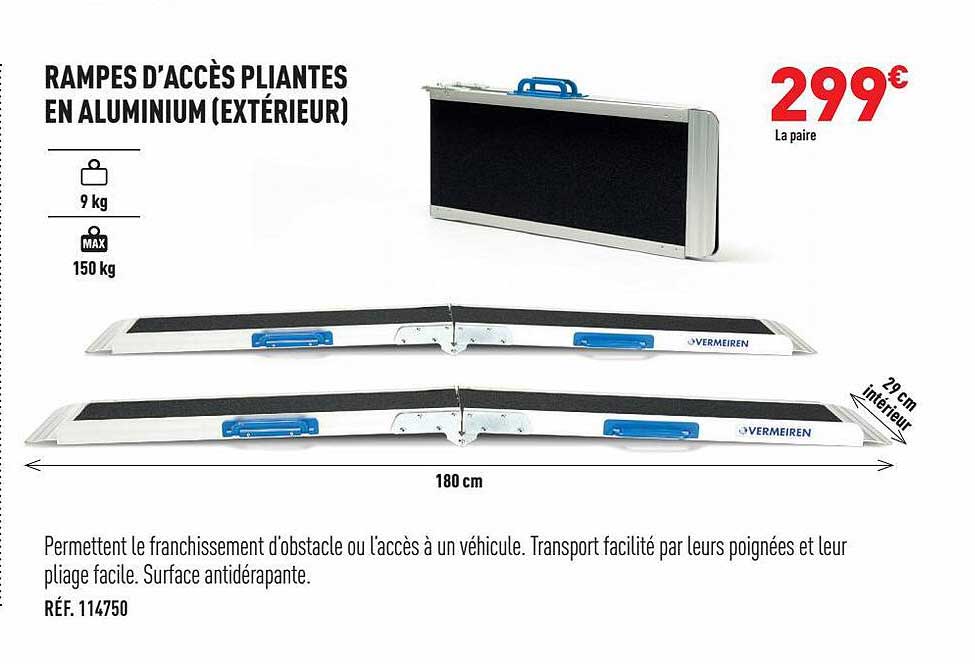 rampes d'accès pliantes en aluminium (extérieur)