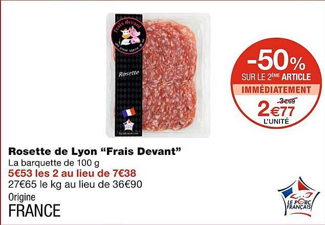 rosette de lyon "frais devant"