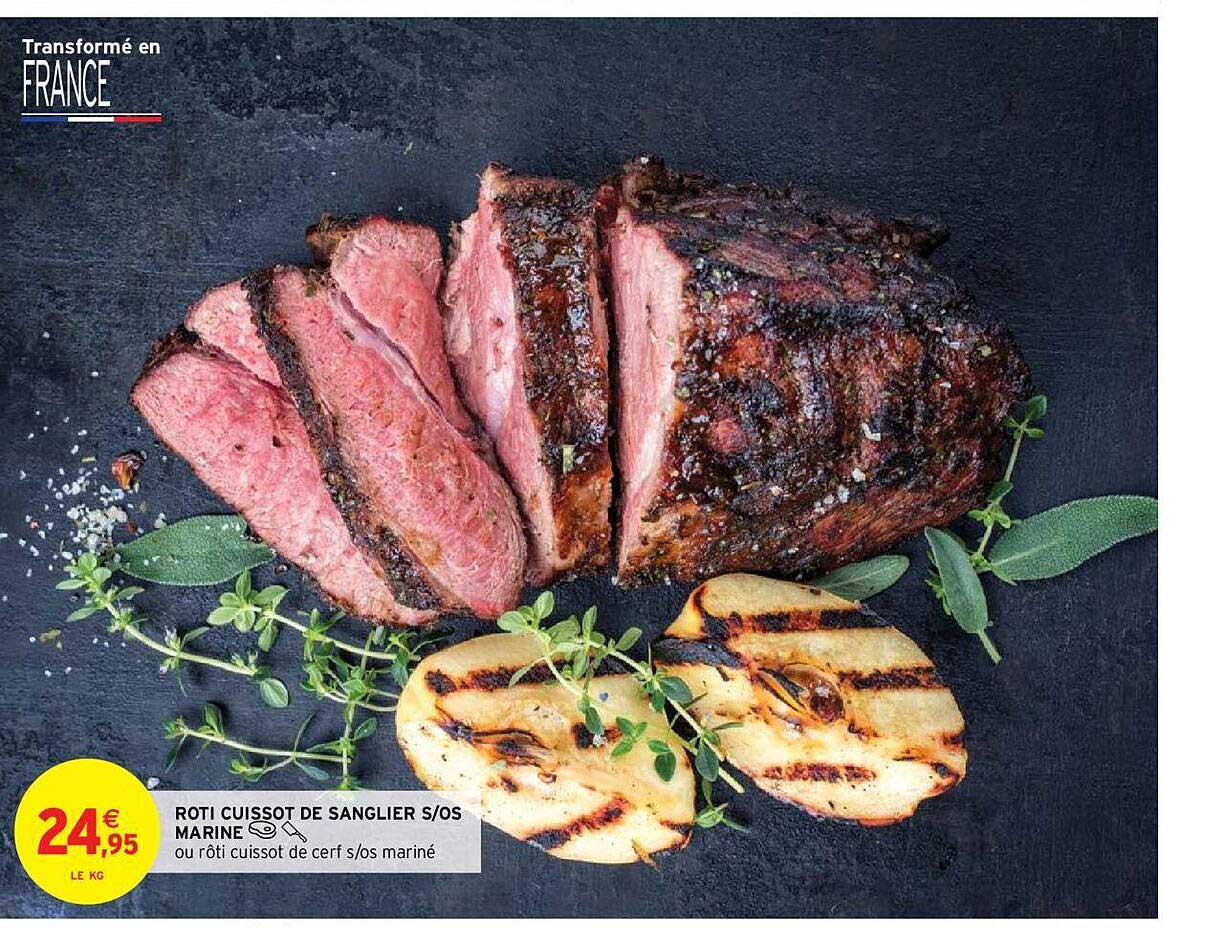 rôti cuissot de sanglier s-os marine