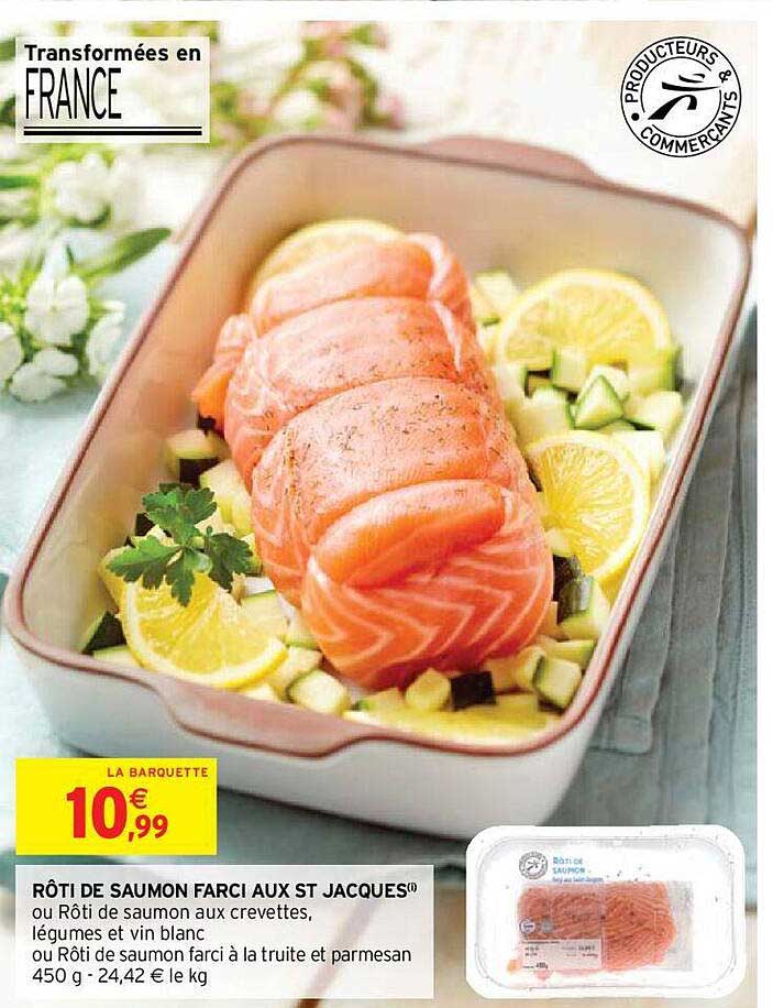 rôti de saumon farci aux st jacques
