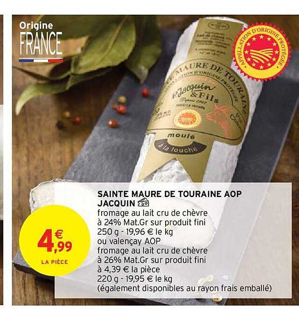 saint maure de touraine aop jacquin