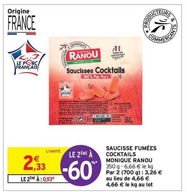 Saucisse Fumées Cocktails Monique Ranou