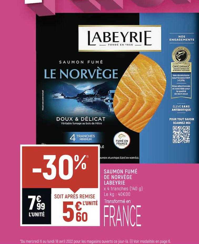 Saumon Fumé De Norvège Labeyrie