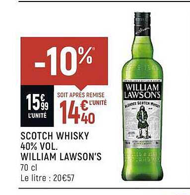 scotch whisky 40% vol. william lawson's