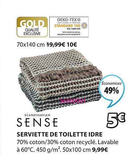 serviette de toilette idre sense