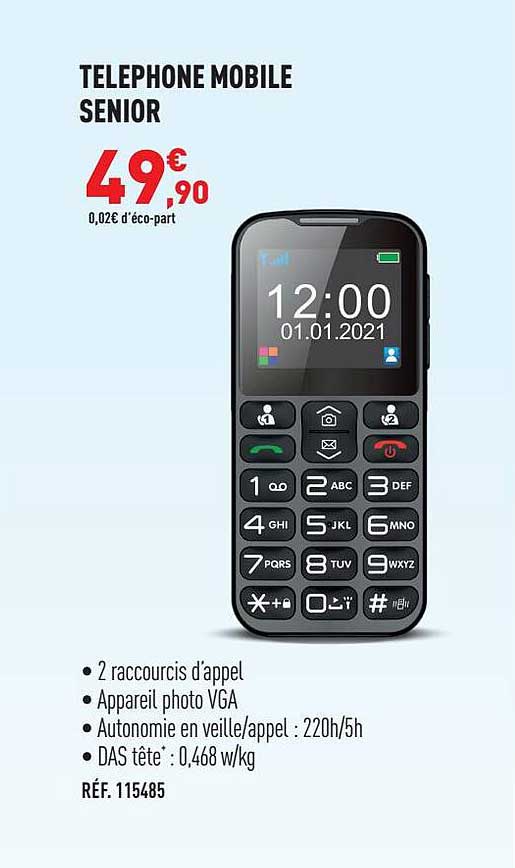 téléphone mobile senior