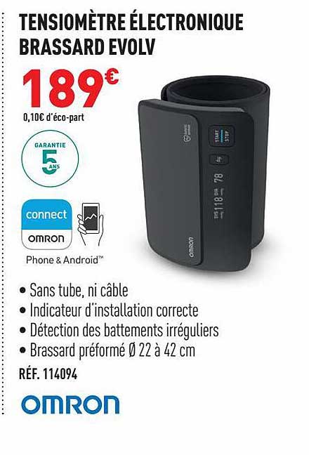 Tensiomètre électronique Brassard Evolv