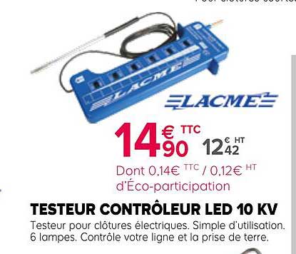 testeur contrôleur led 10 kv lacme
