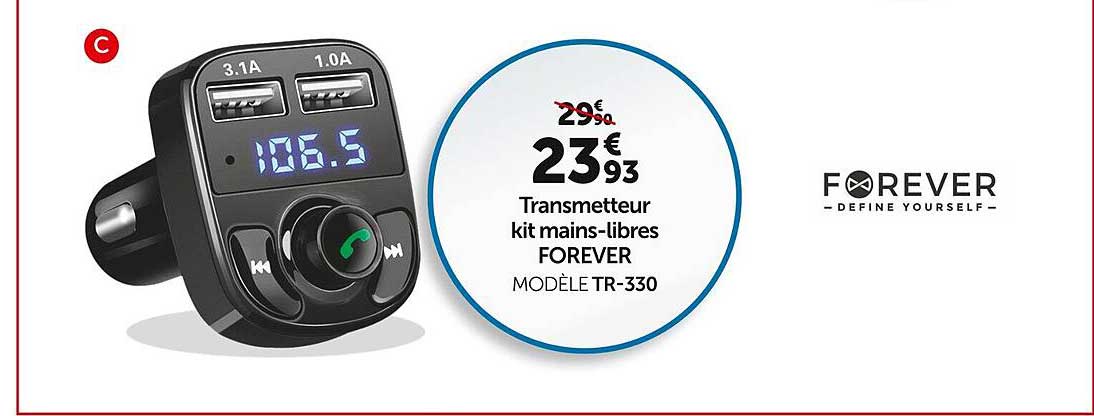 transmetteur kit mains-libres forever