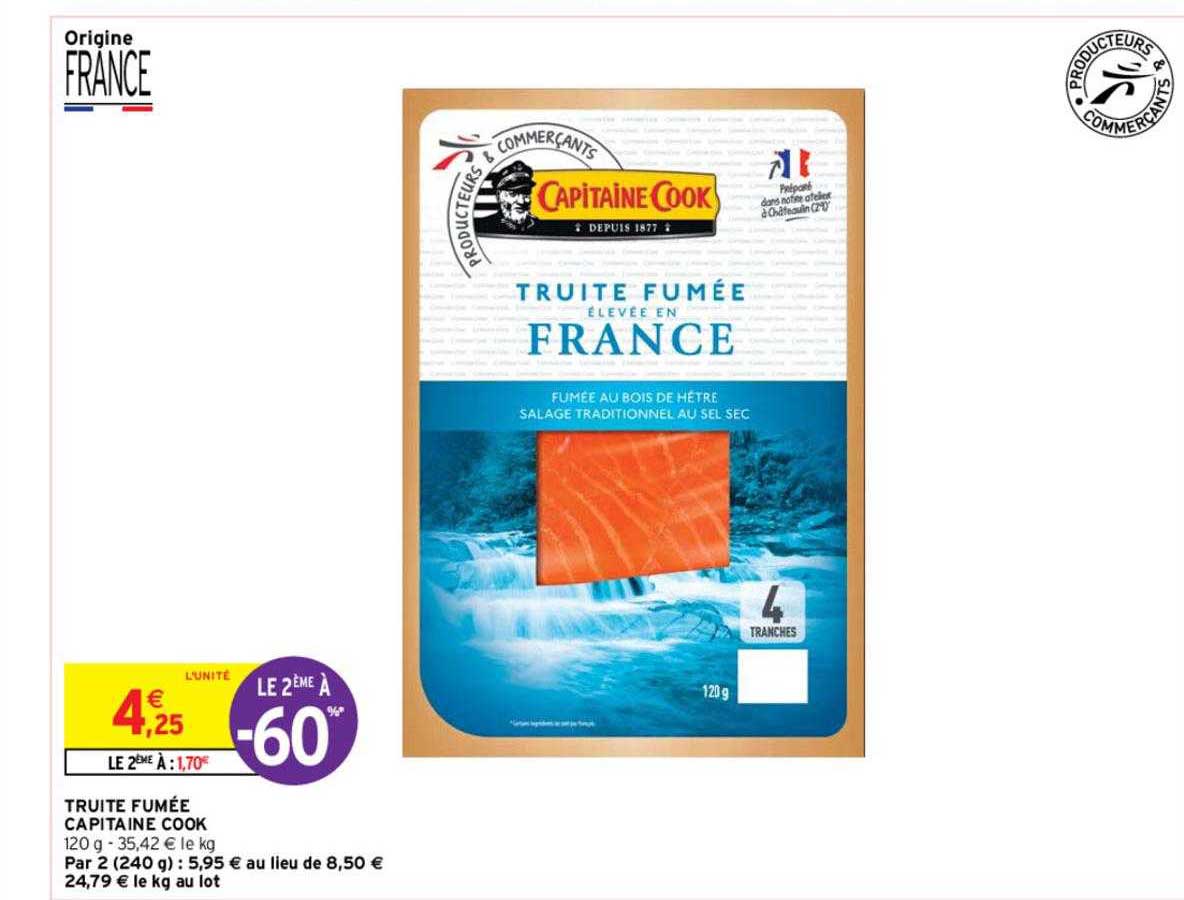 Truite Fumée Capitaine Cook