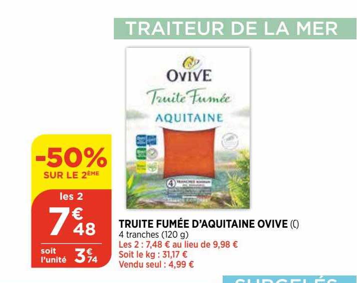 truite fumée d'aquitaine ovive