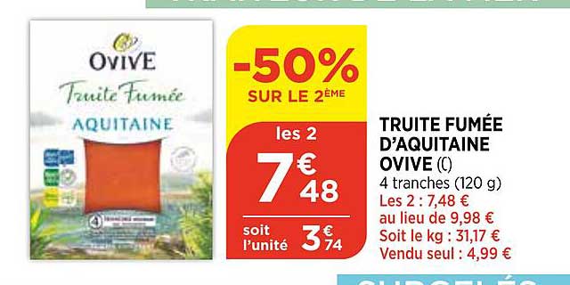 truite fumée d'aquitaine ovive