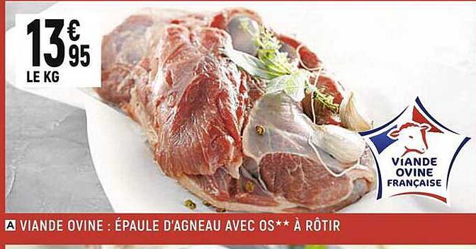 viande ovine : épaule d'agneau avec os** à rôtir