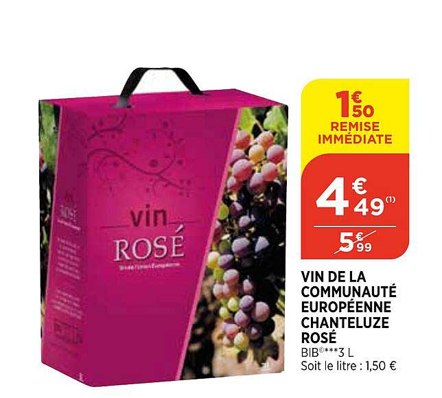 vin de la communauté européenne chanteluze rosé