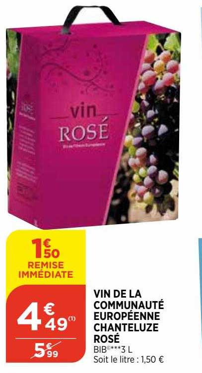 vin de la communauté européenne chanteluze rosé