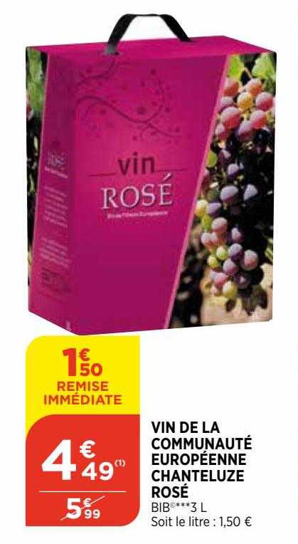 vin de la communauté européenne chateluze rosé