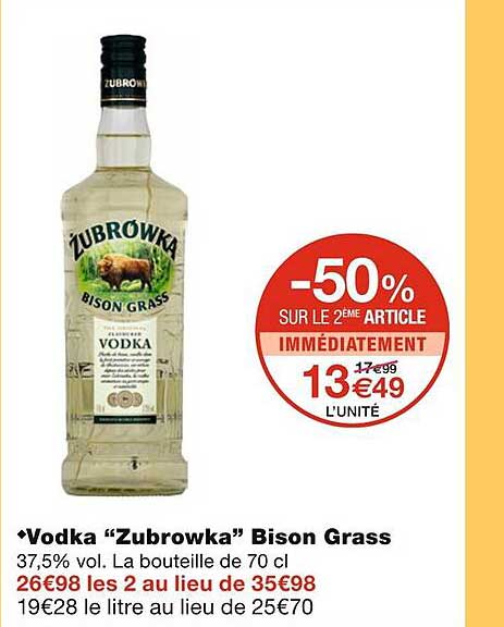 vodka "zubrowka" bison grass