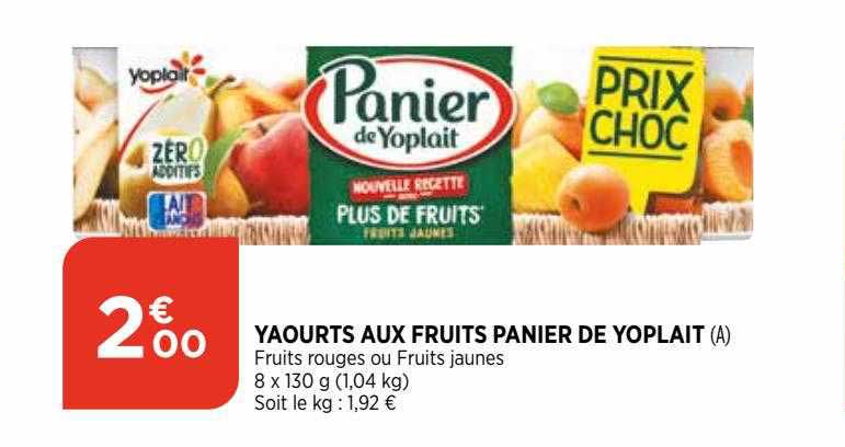 Yaourts Aux Fruits Panier De Yoplait