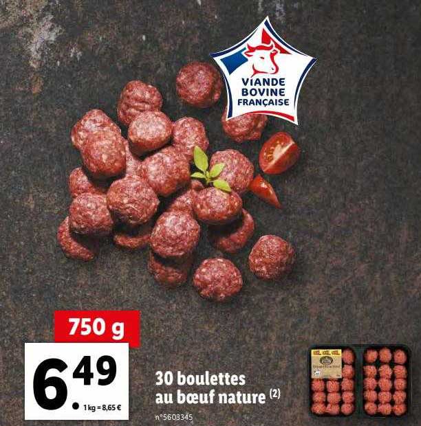 30 Boulettes Au Bœuf Nature