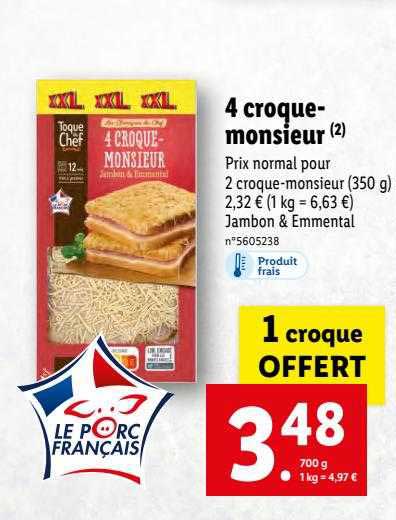 4 croque-monsieur toque du chef