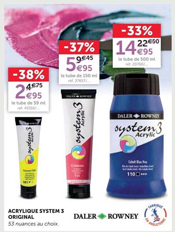 acrylique system 3 original daler rowney