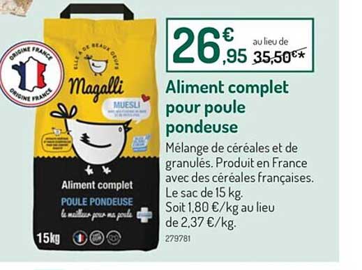 aliment complet pour poule pondeuse
