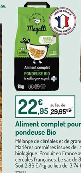 aliments complet pour pondeuse bio